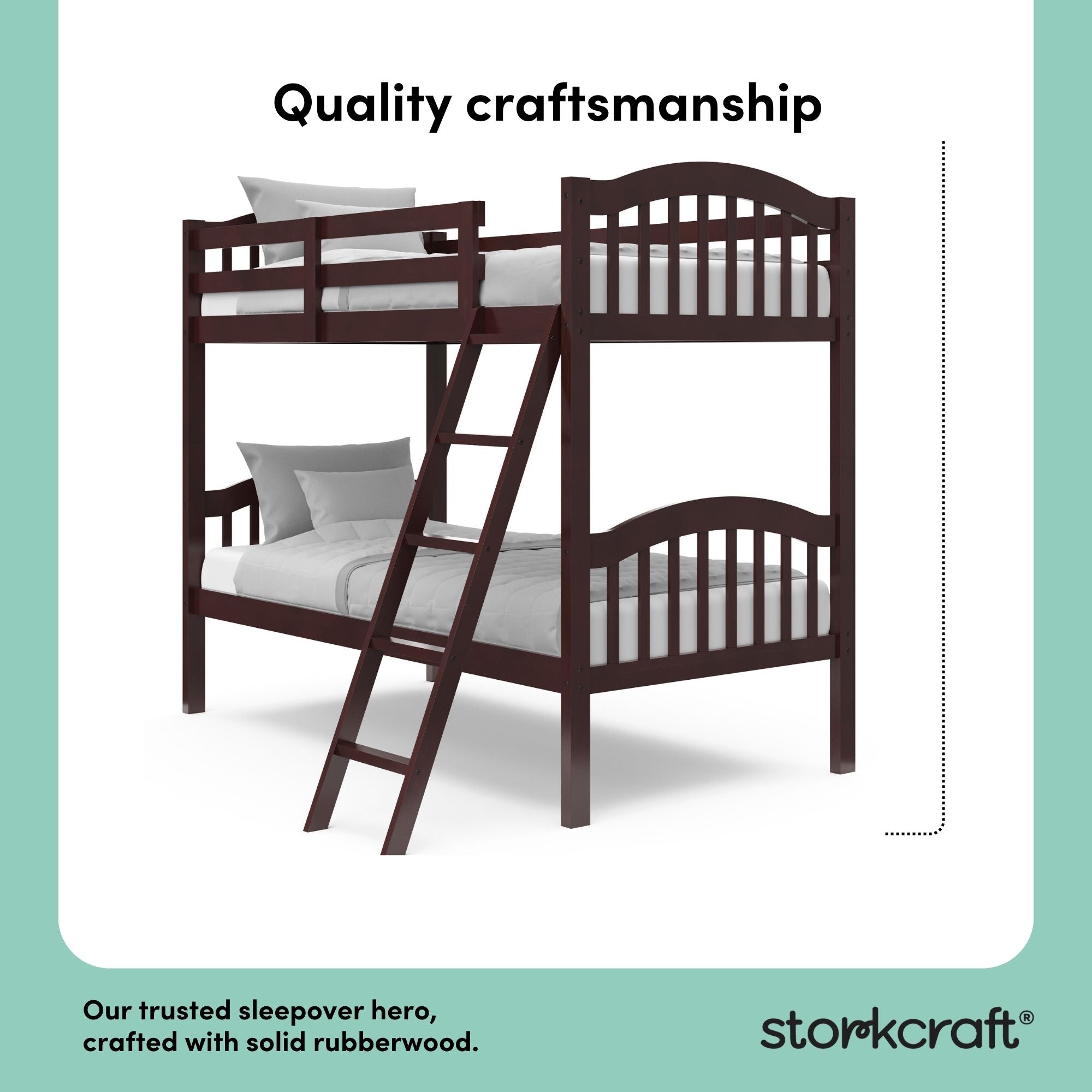 long horn espresso twin over twin bunk bed style callout