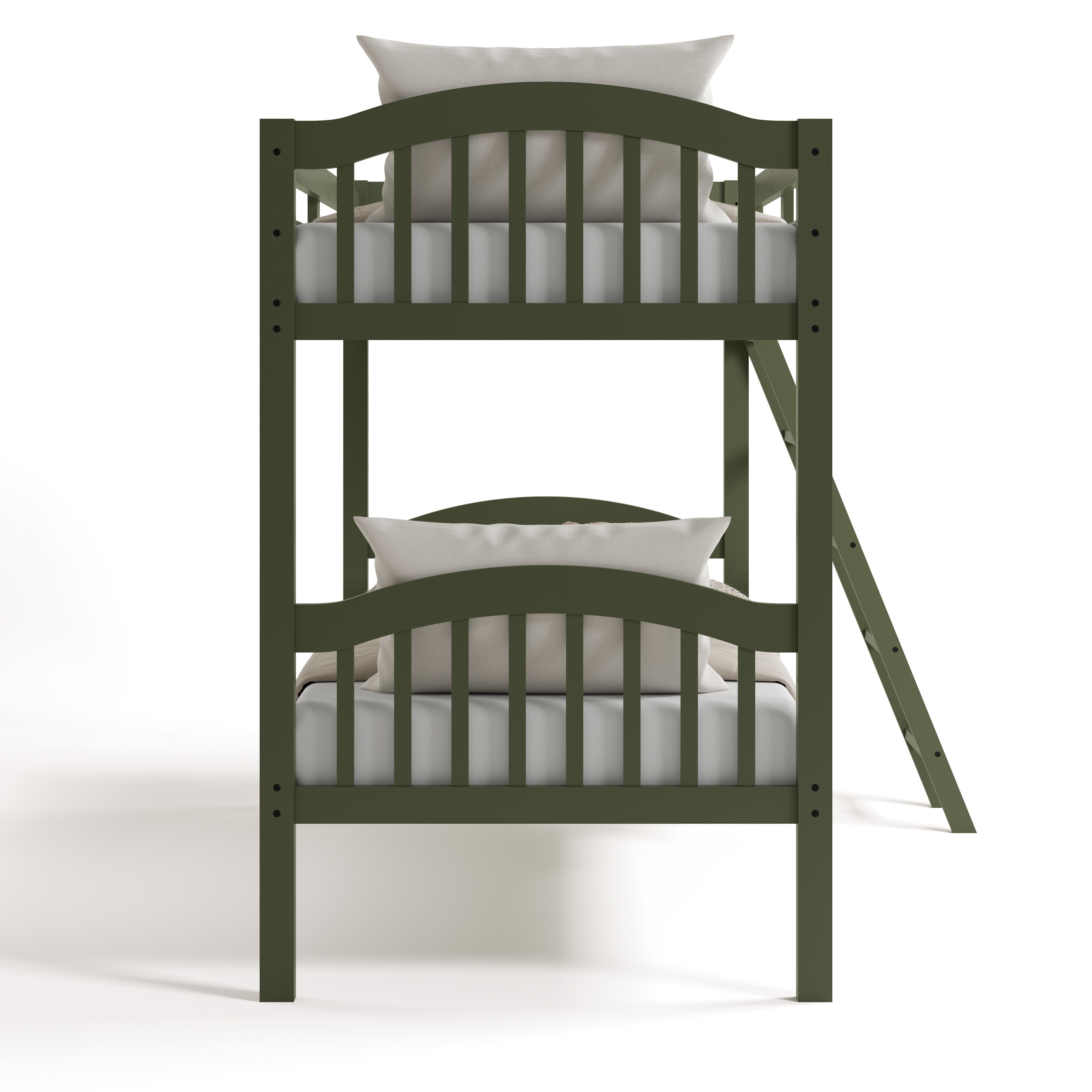 long horn olive twin over twin bunk bed