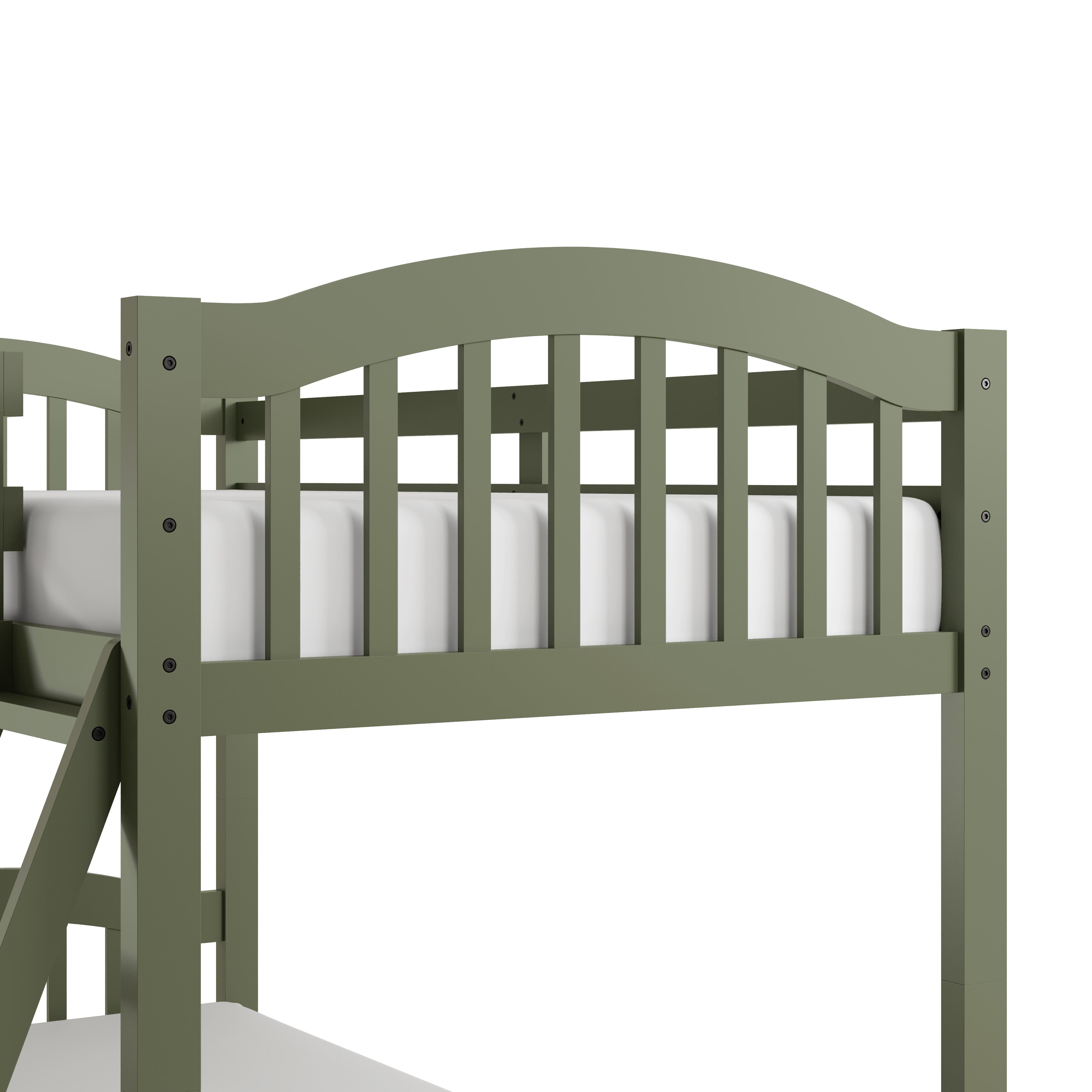 long horn olive twin over twin bunk bed