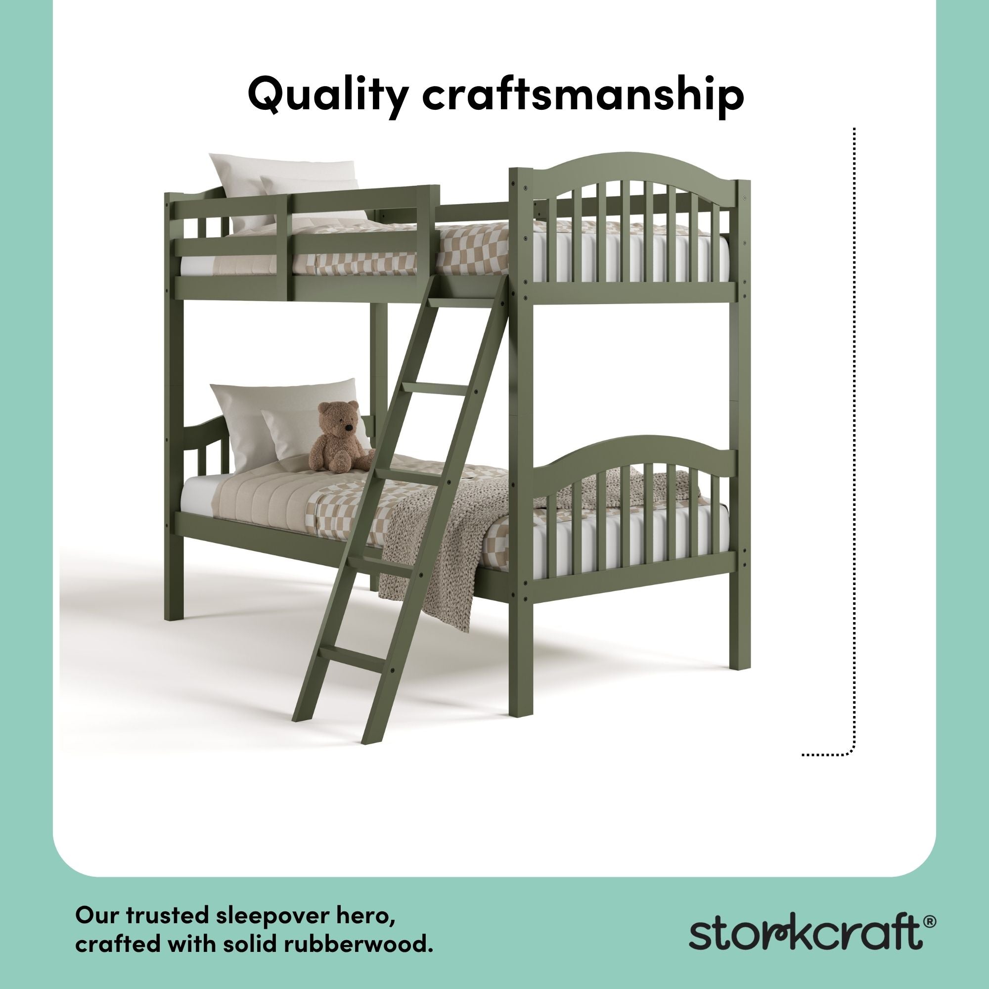 long horn olive twin over twin bunk bed style callout