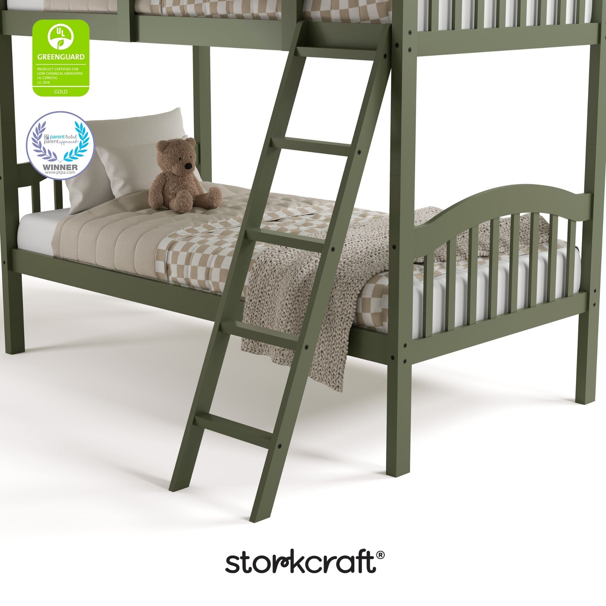 long horn olive twin over twin bunk bed certifications callout