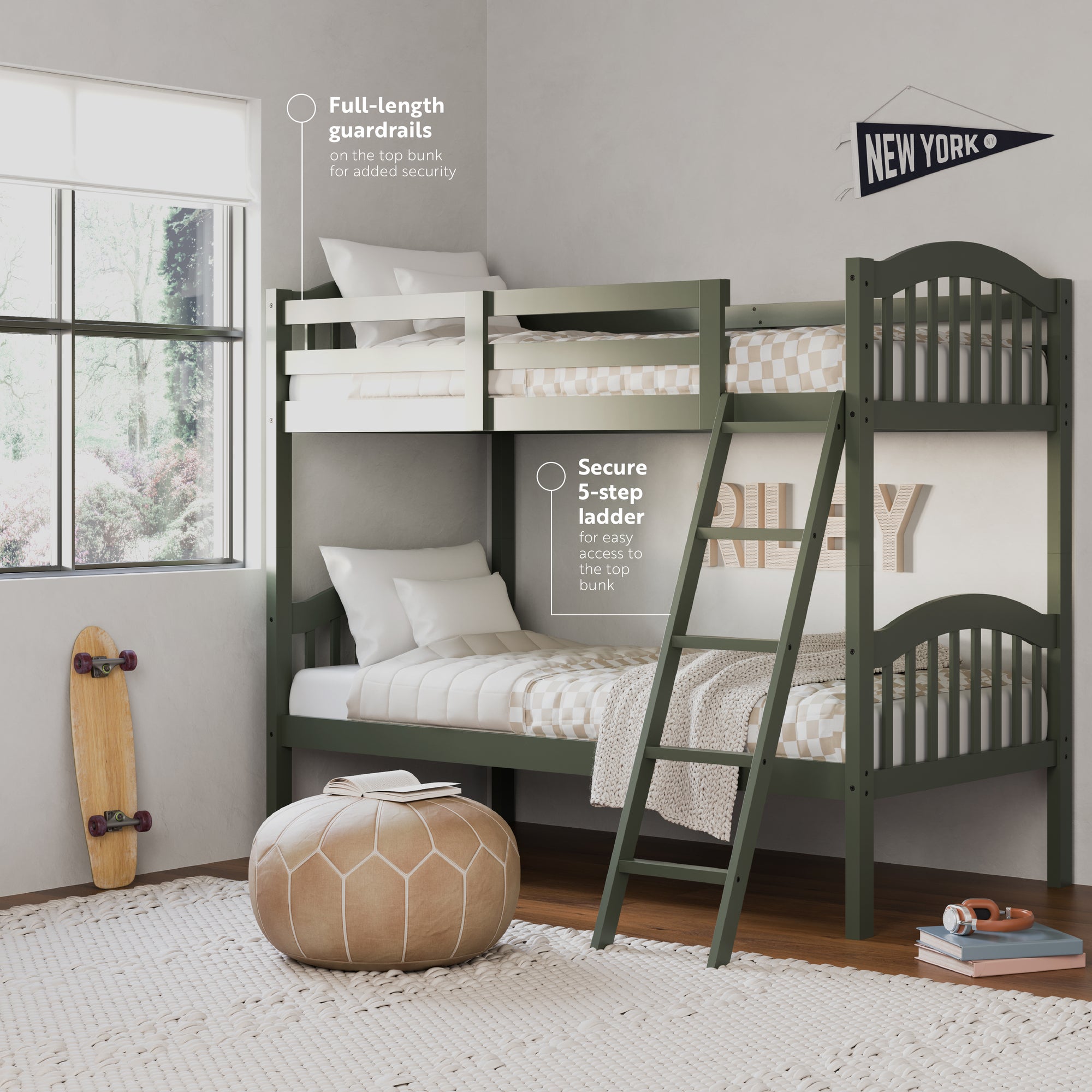 Storkcraft® Next Long Horn™ Convertible TwinoverTwin Bunk Bed