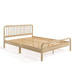 porto natural queen bed without mattress angle view