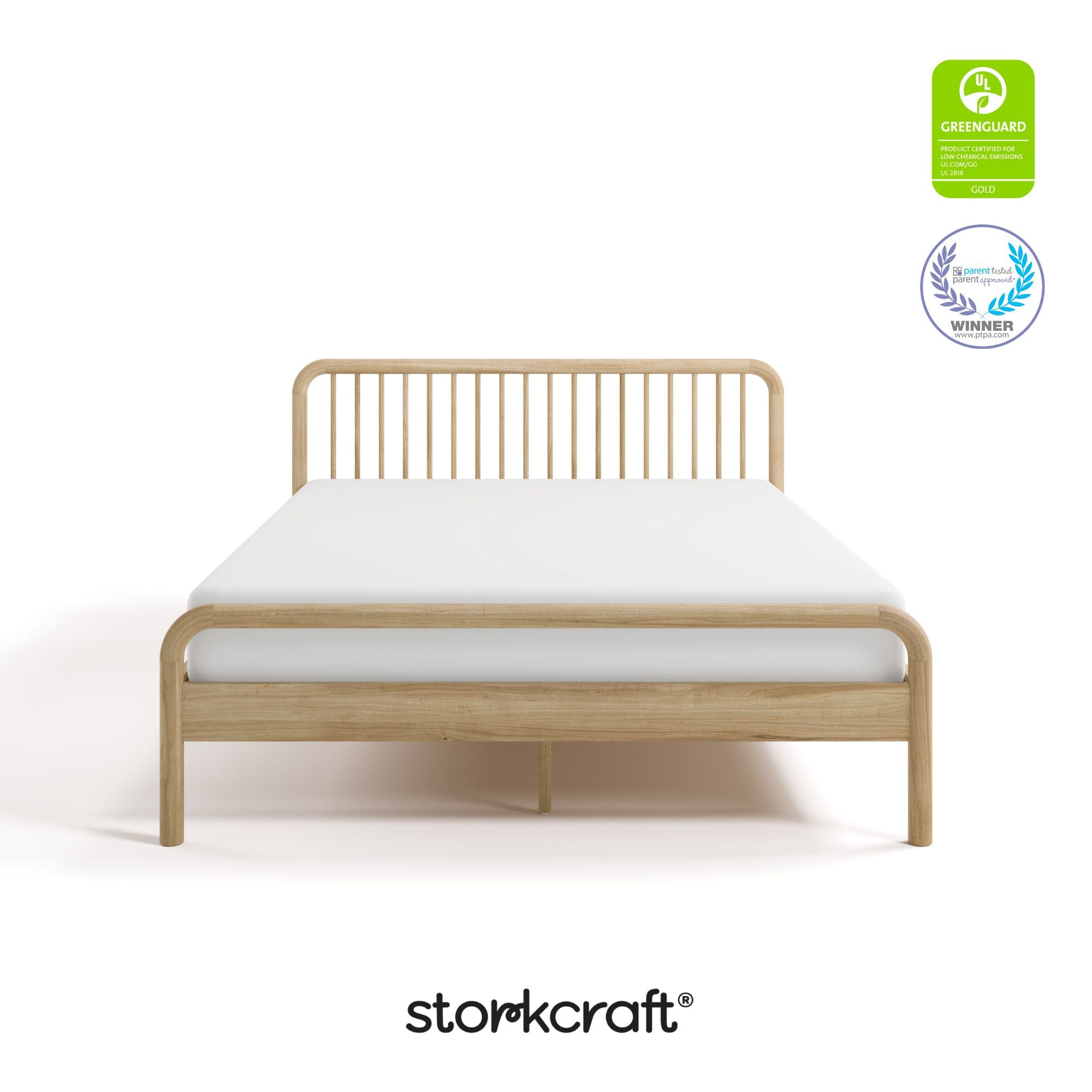porto natural queen bed certifications callout