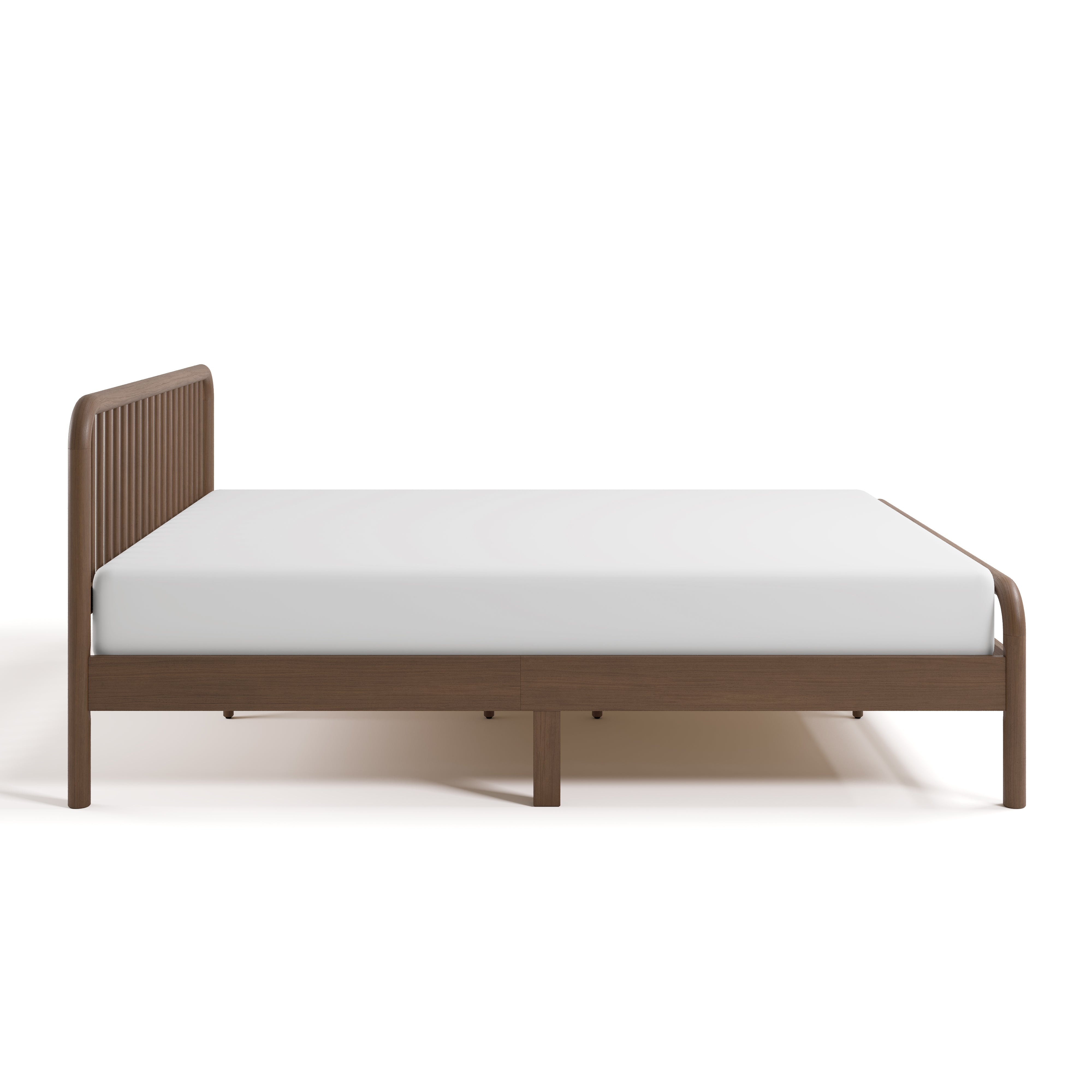 porto hazelnut queen bed side view