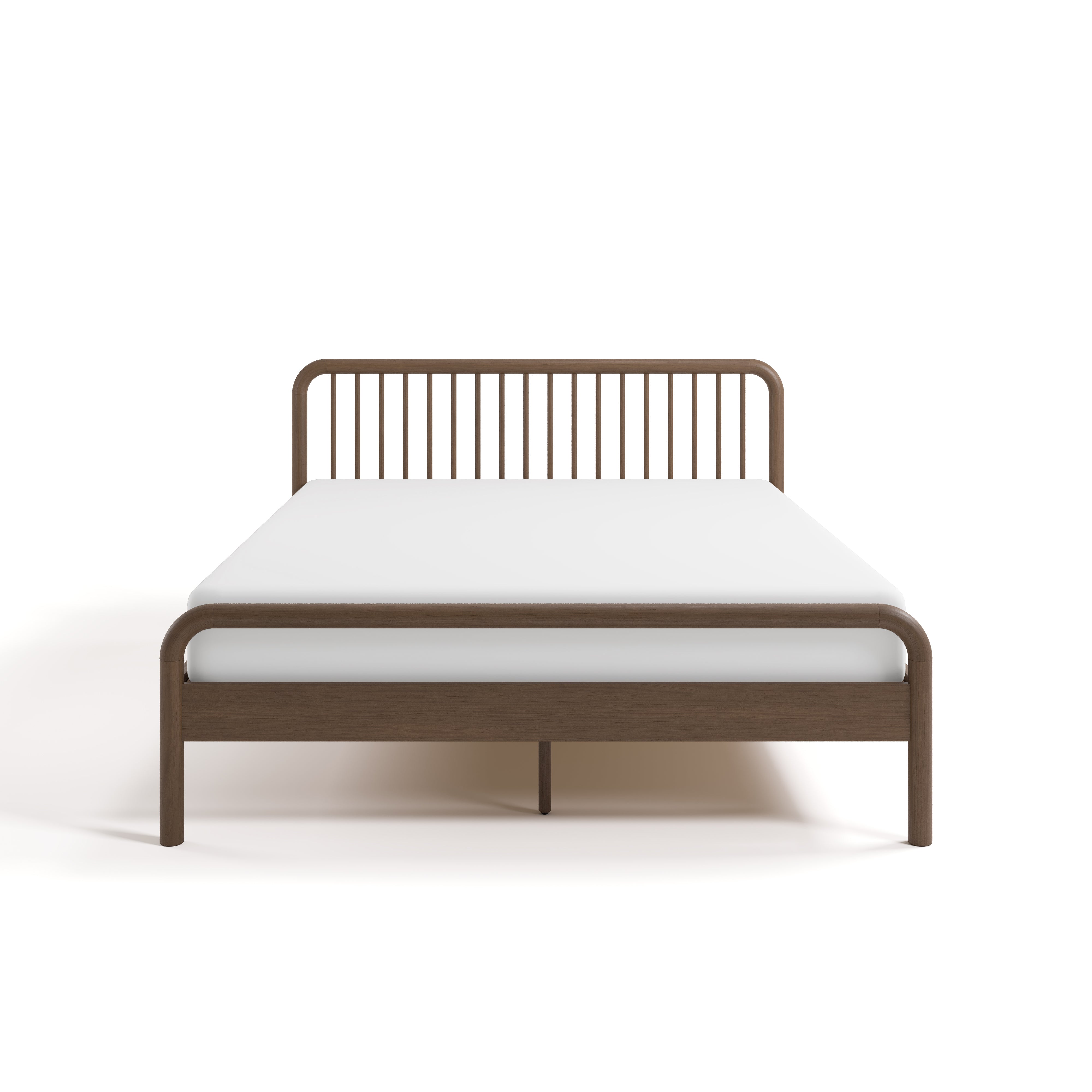 porto hazelnut queen bed front view