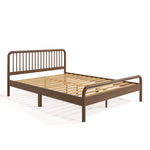 porto hazelnut queen bed without mattress angle view