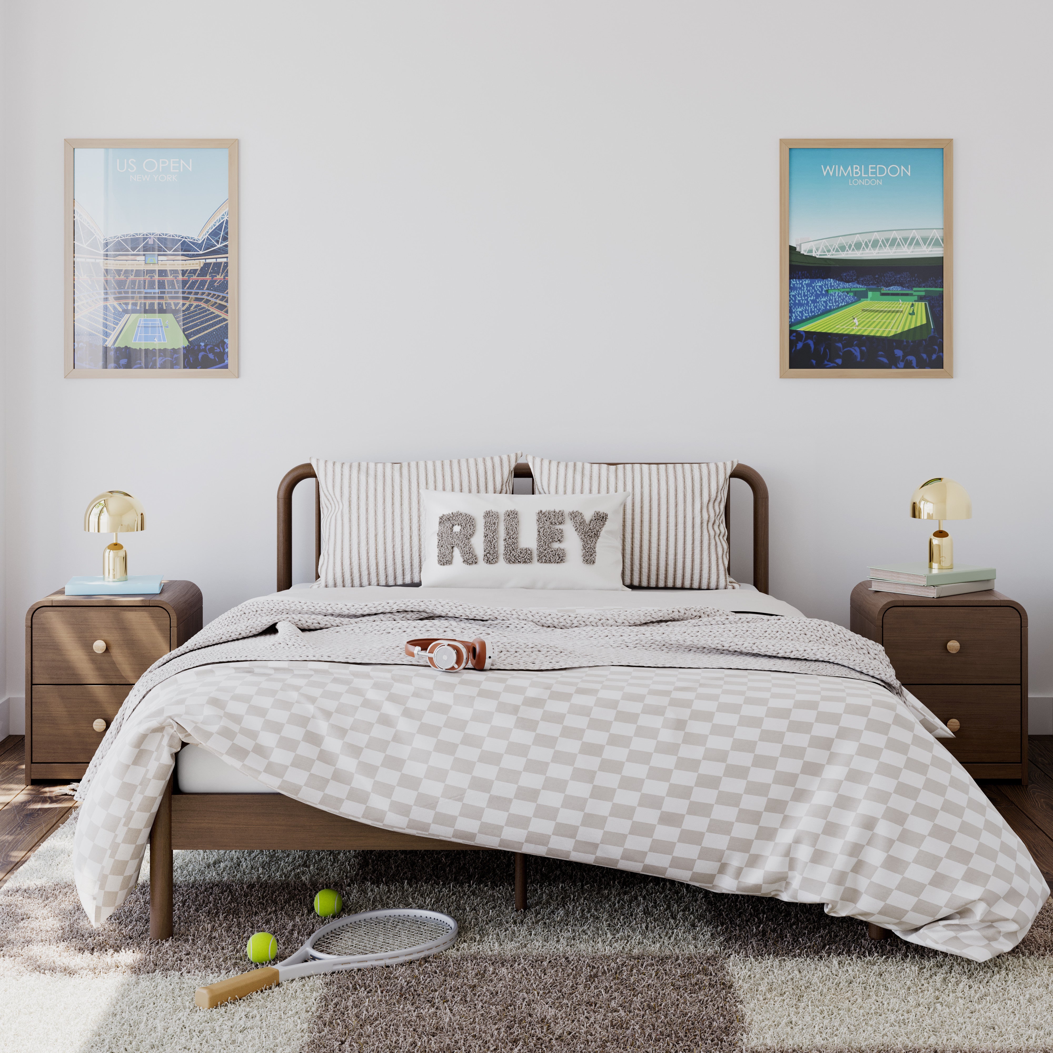 porto hazelnut queen bed in kids room