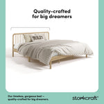 Porto natural king bed quality-crafted callout