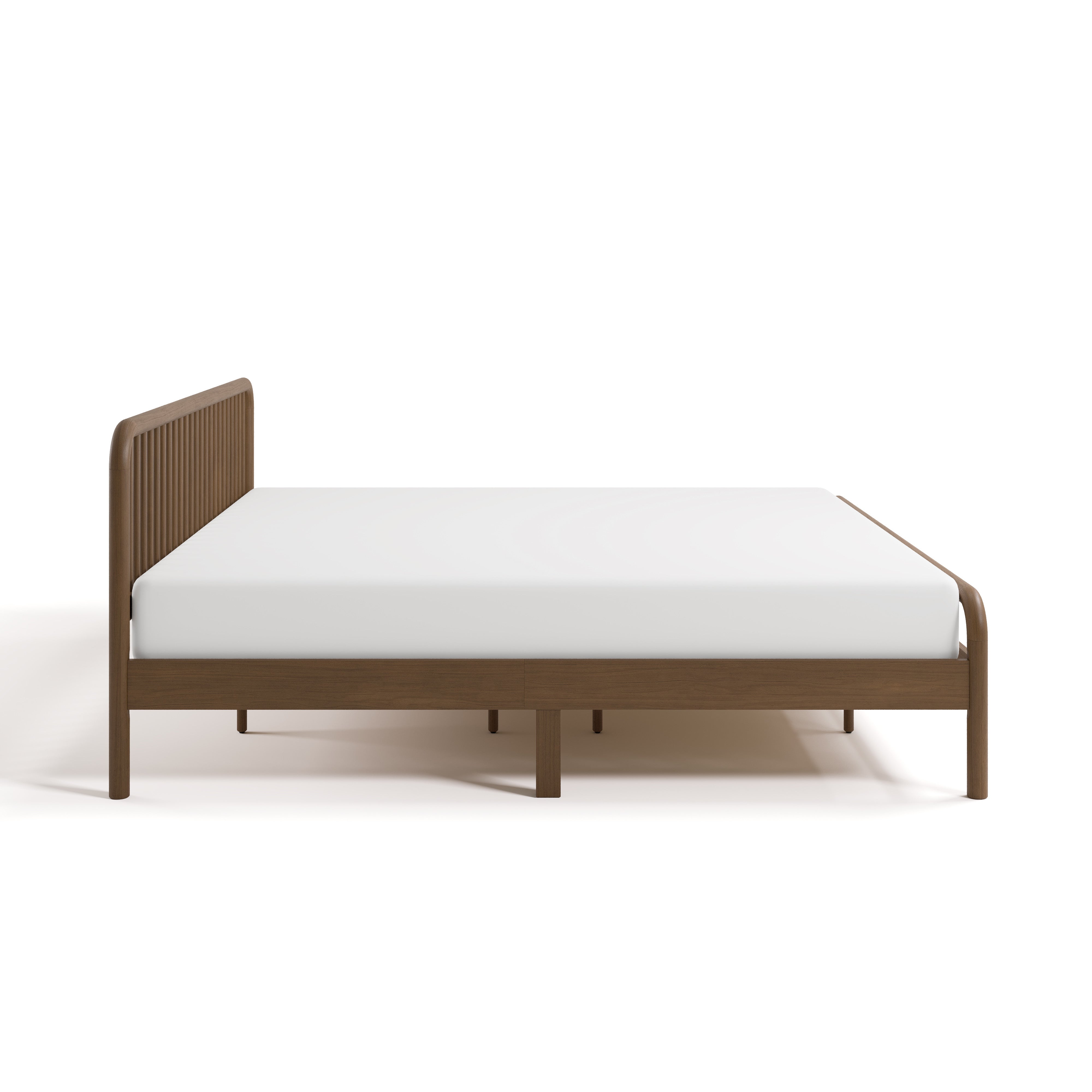 porto hazelnut king bed side view