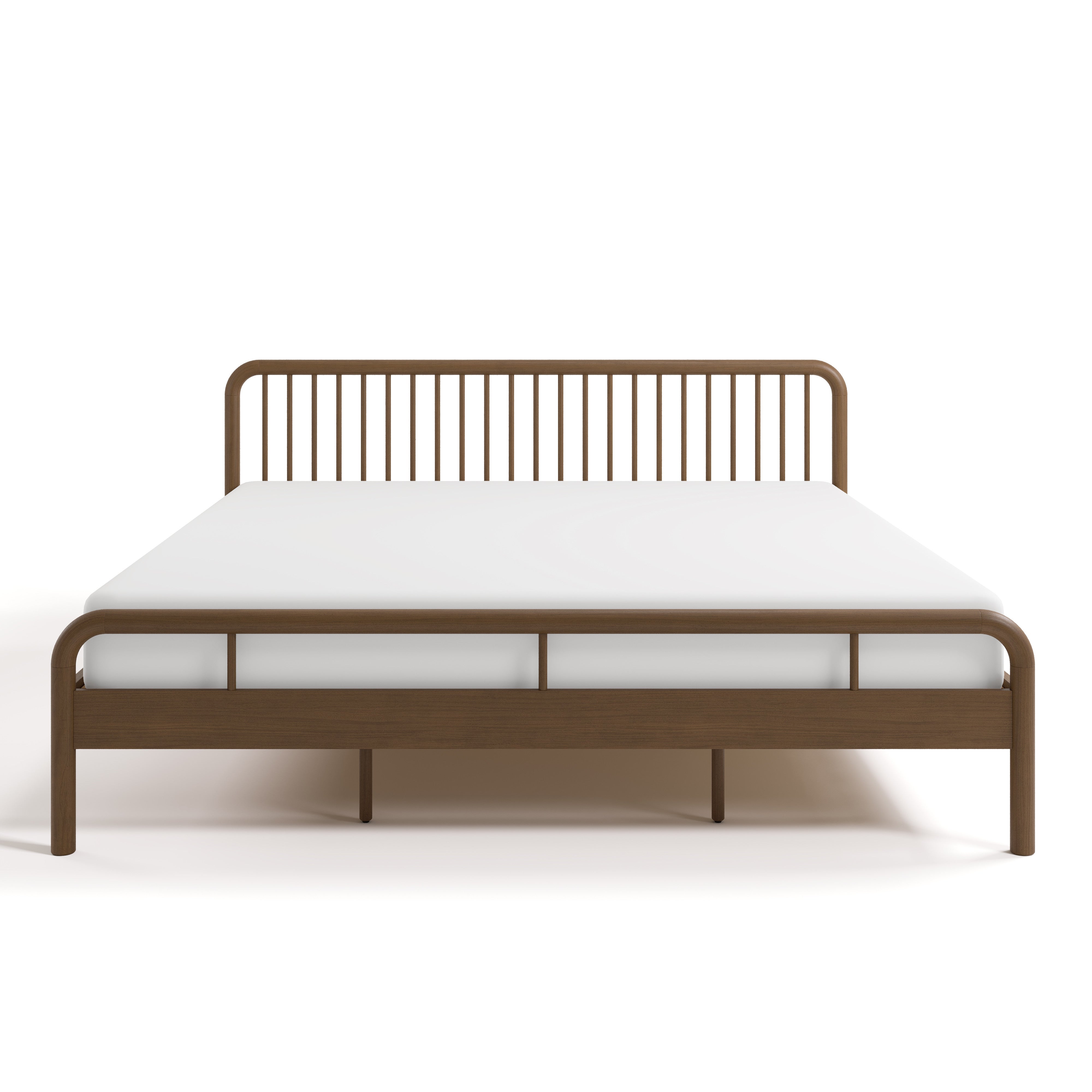 porto hazelnut king bed front view
