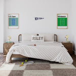 Two santos hazelnut nightstands with bed in the middle inside kids room