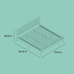 Porto king bed drawing with dimensions