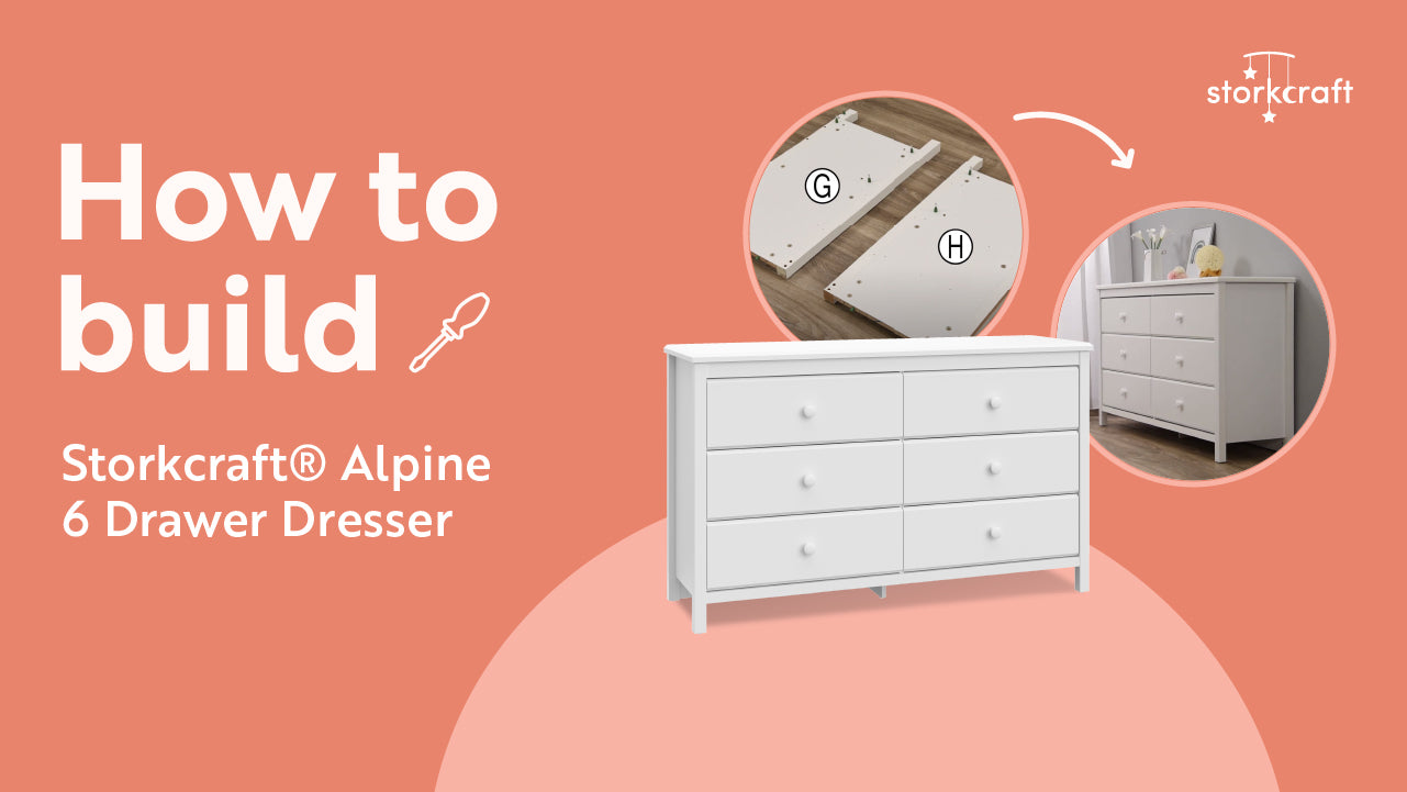 How to build Storkcraft Alpine 6 Drawer Dresser