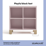 California blush with driftwood bookcase style callout