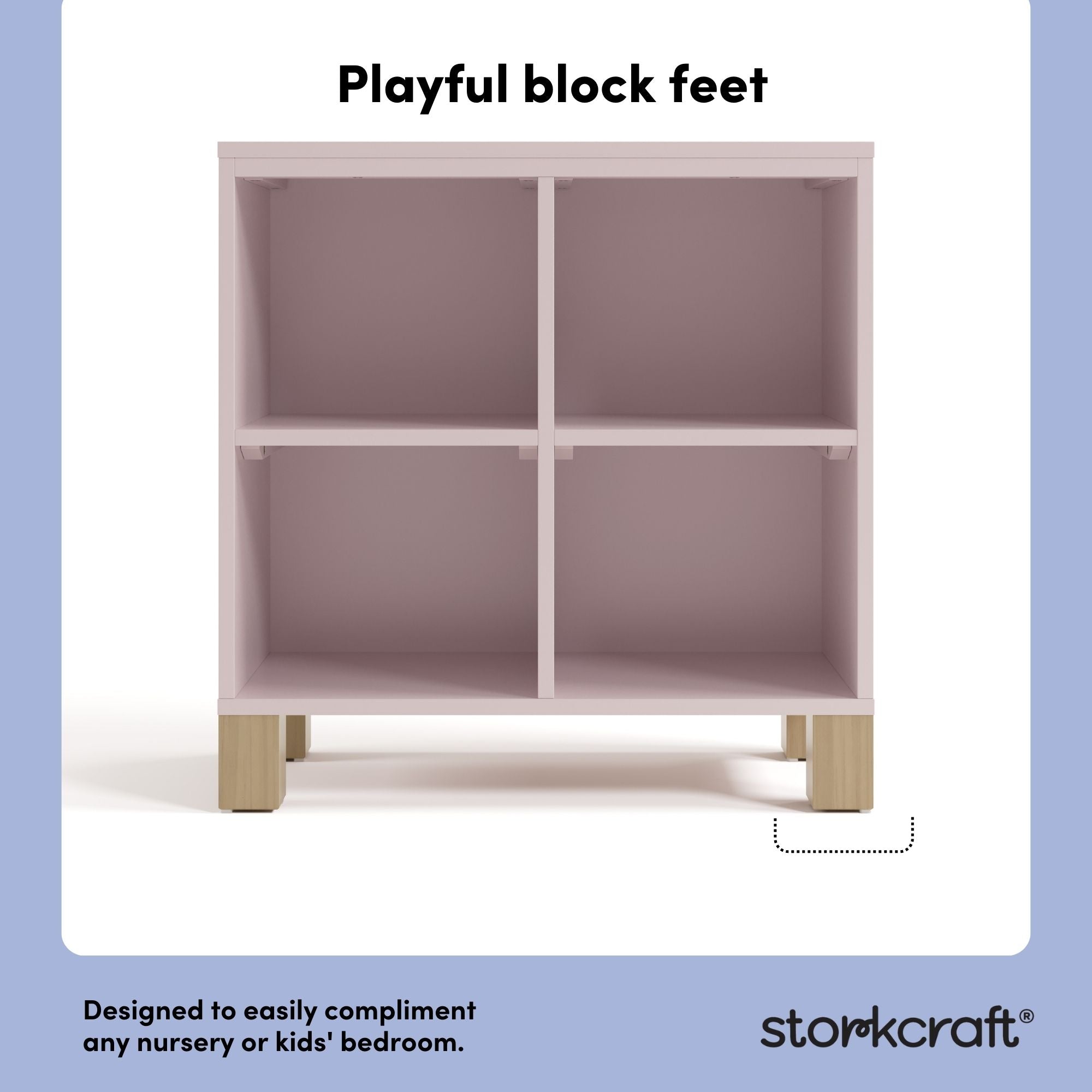 California blush with driftwood bookcase style callout