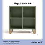 California olive with driftwood bookcase style callout
