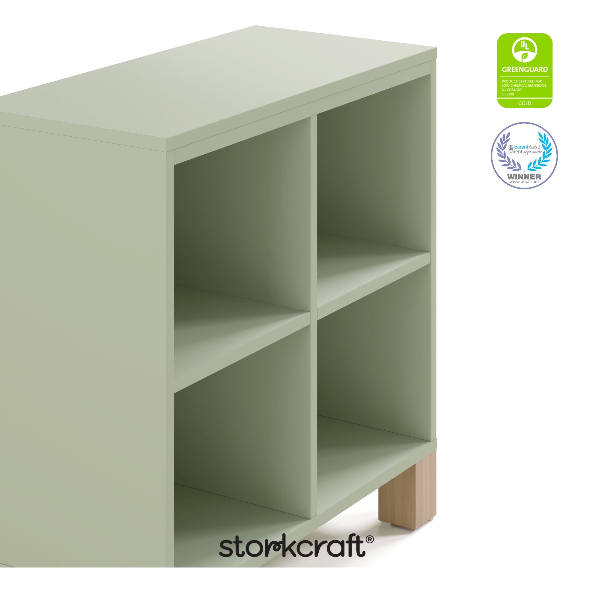 California sage with driftwood bookcase certifications callout