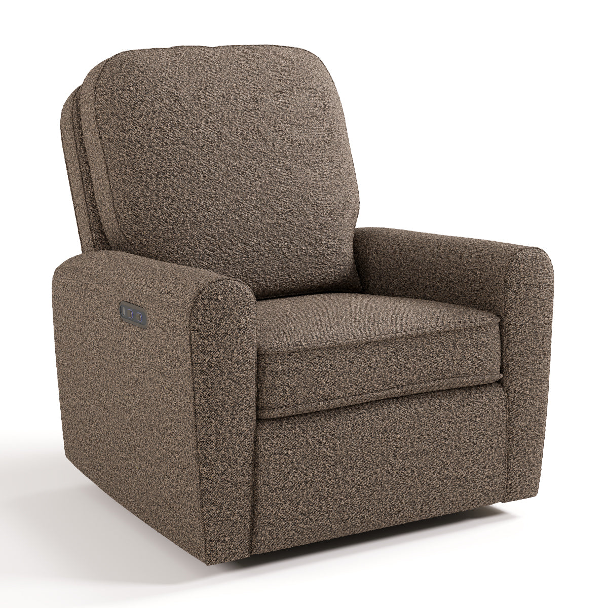 amalfi mountain brown boucle power recliner angle view