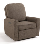 amalfi mountain brown boucle power recliner angle view