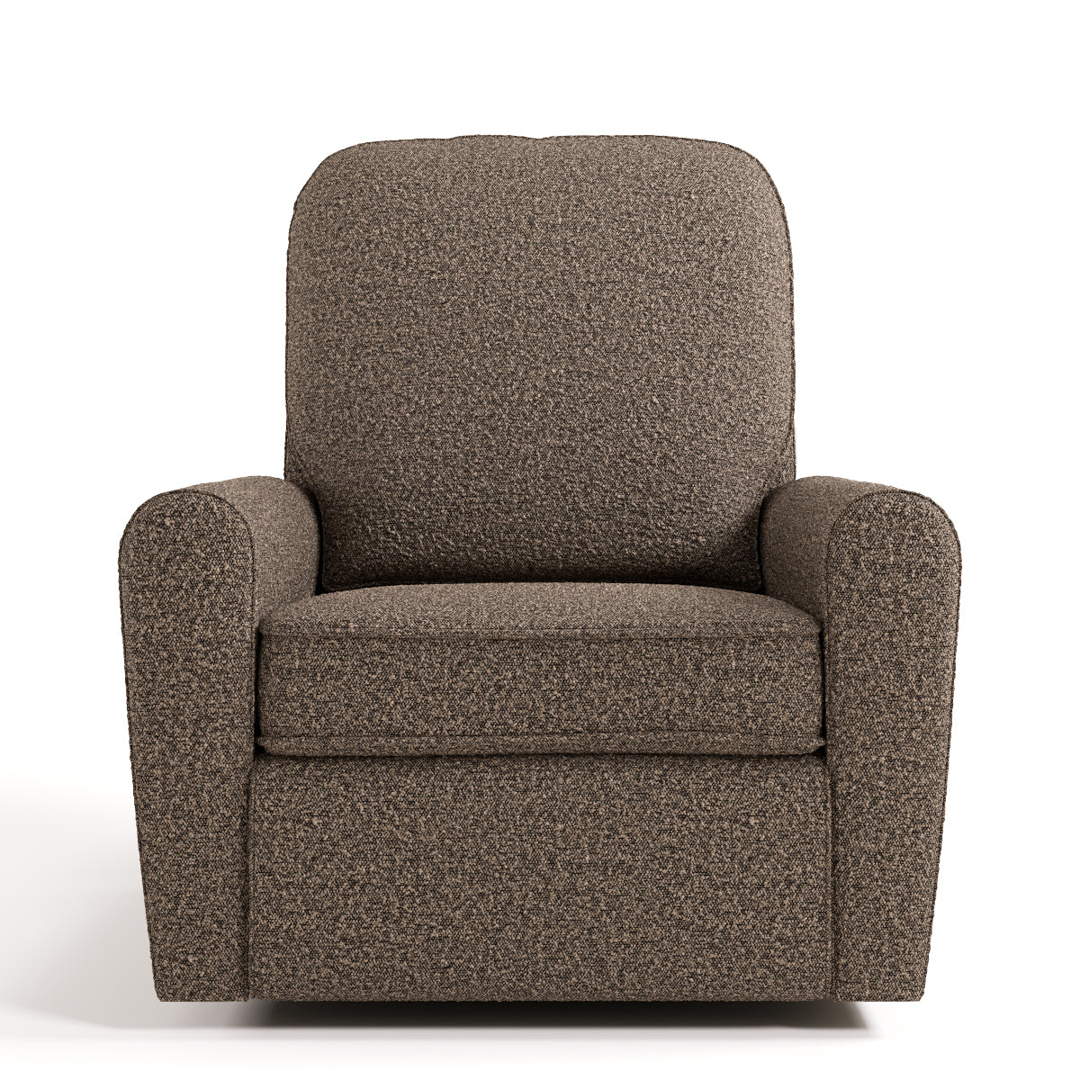 amalfi mountain brown boucle power recliner front view
