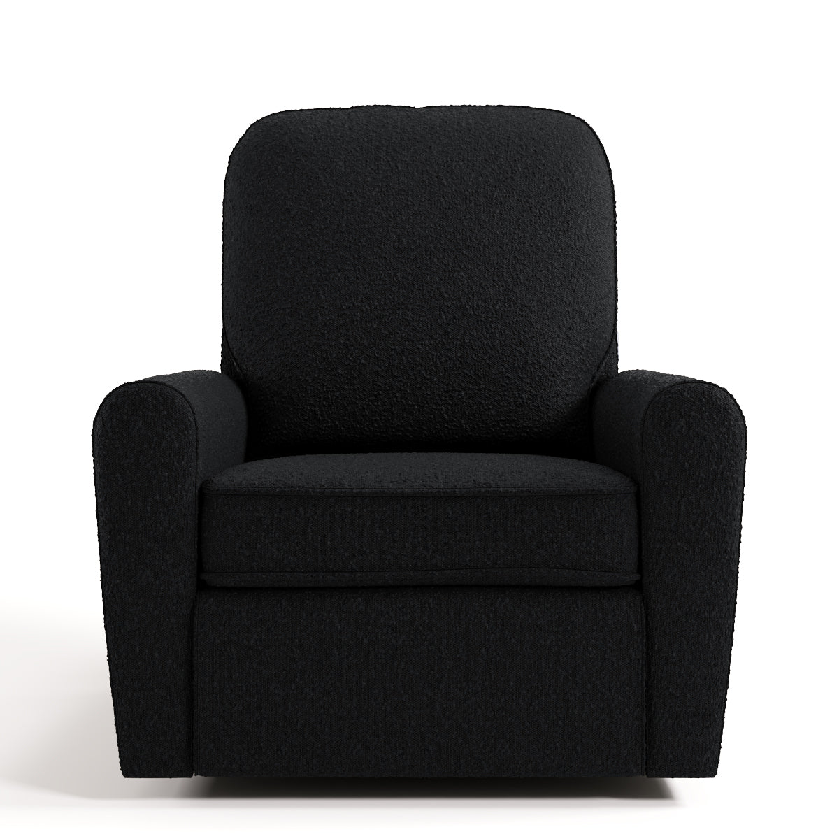 amalfi black boucle power recliner front view
