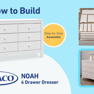 How to build Step-by-Step Assembly Graco Noah 6 Drawer Dresser