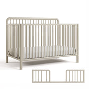 Porto Deluxe 5-in-1 Convertible Crib with Bonus Toddler Guardrail