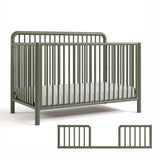 Porto Convertible Crib with Toddler Rail in Olive