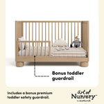 Storkcraft Sorrento 3-in-1 Convertible Crib with Bonus Toddler Guardrail.
