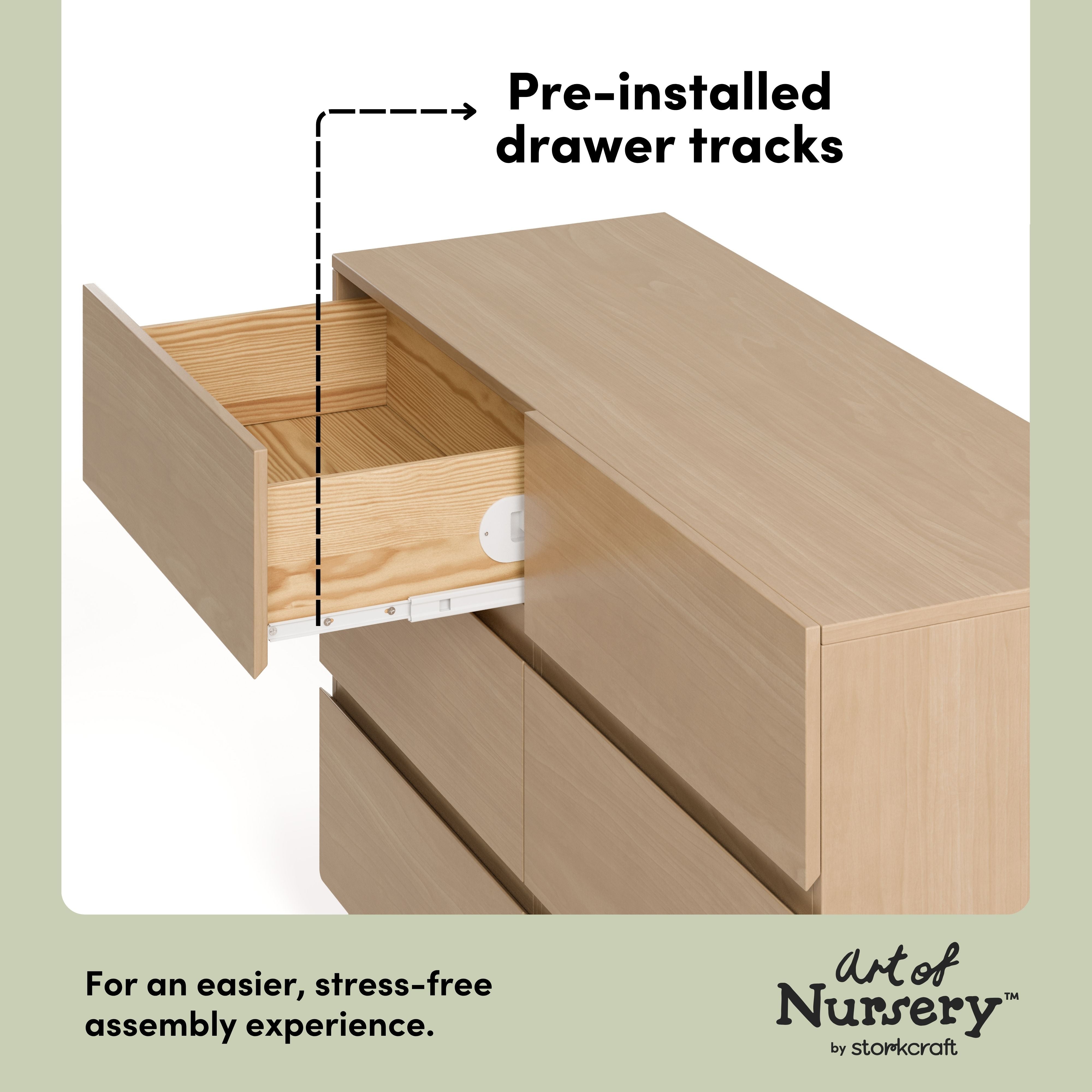 Storkcraft Sorrento 6 Drawer Dresser.