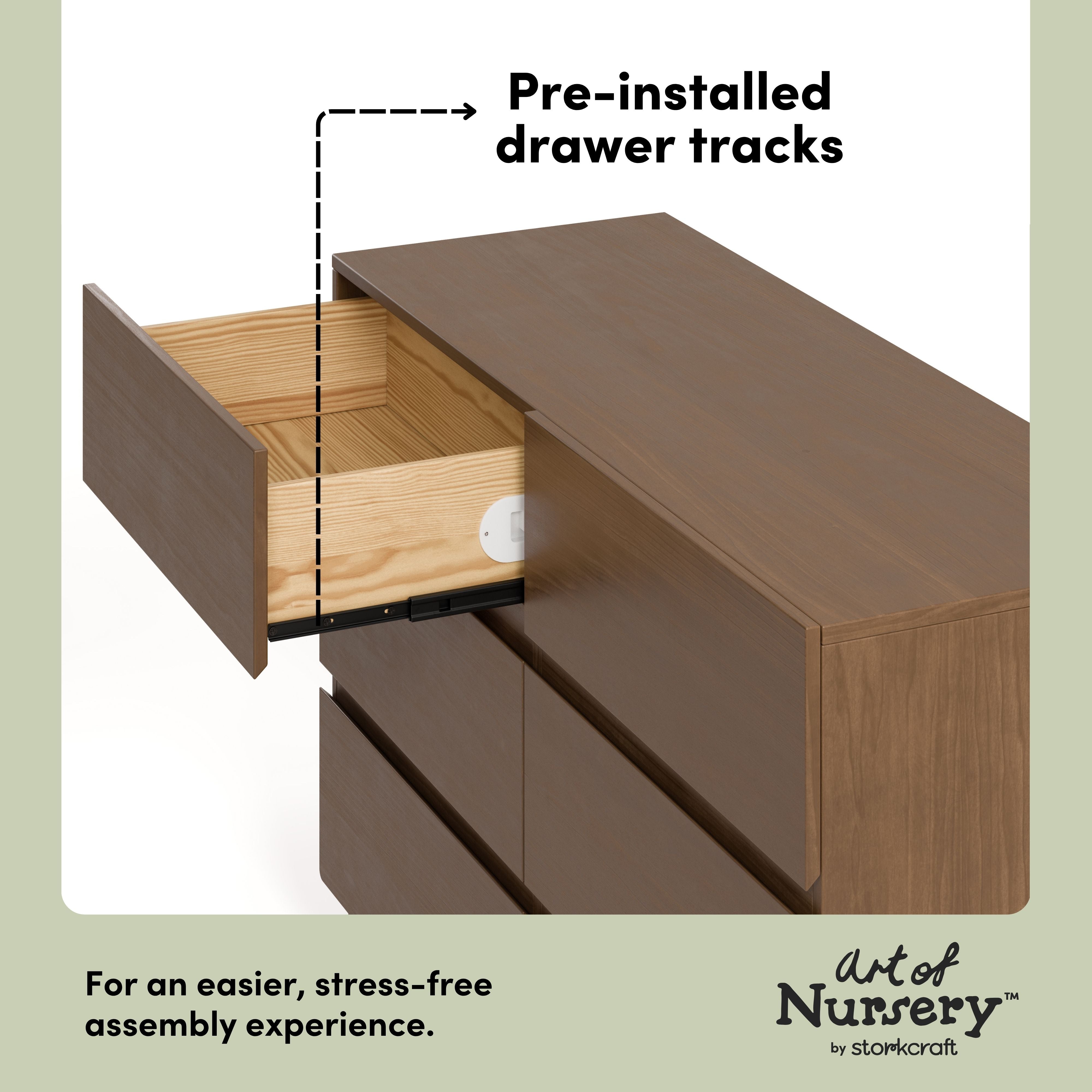 Storkcraft Sorrento 6 Drawer Dresser.