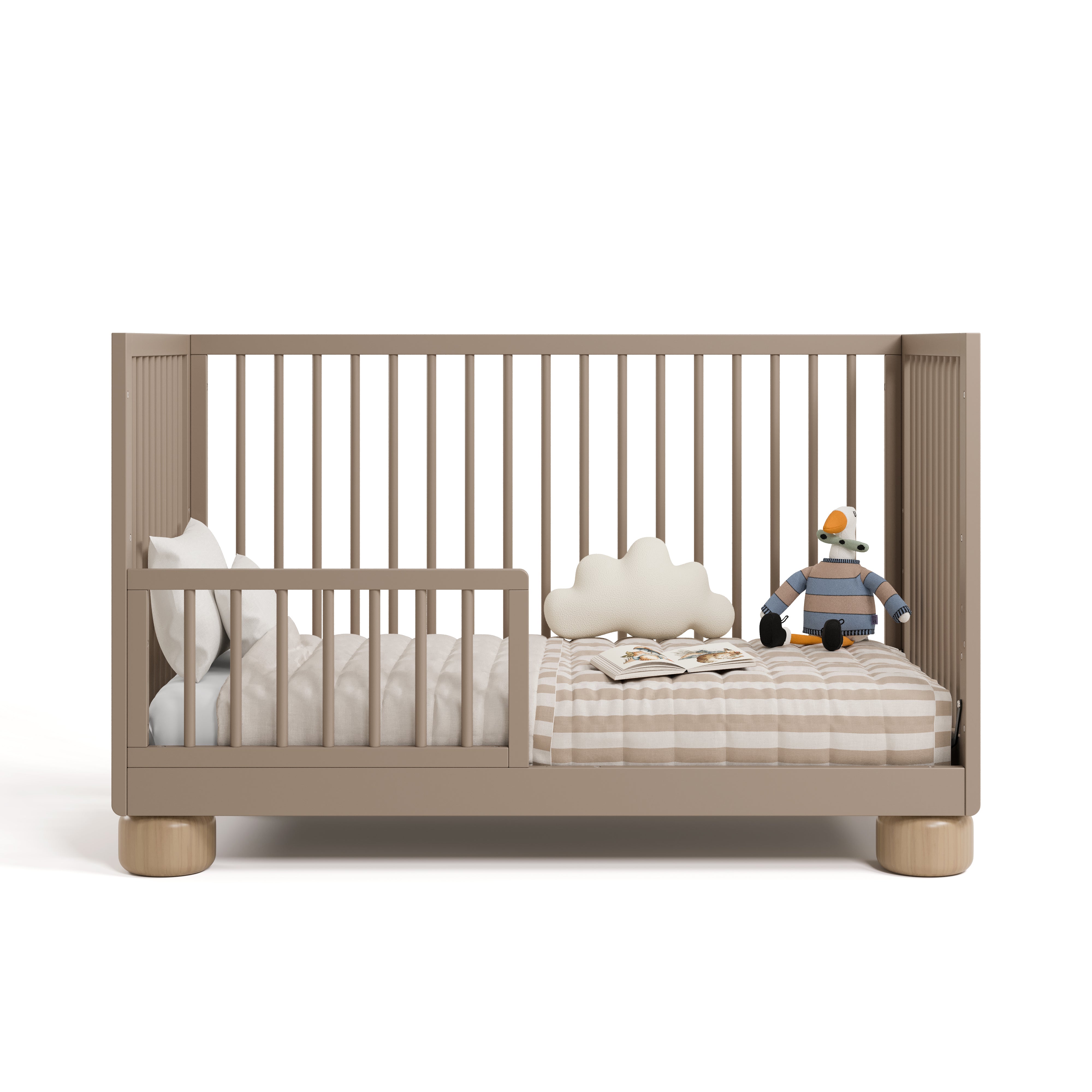 Storkcraft Sorrento 3-in-1 Convertible Crib with Bonus Toddler Guardrail.