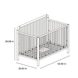 Porto crib line drawing with dimensions