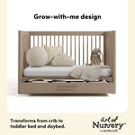 Storkcraft Malta 5-in-1 Convertible Crib with Drawer.