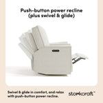Storkcraft Texas Nursery Power Recliner Swivel Glider.