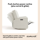 Storkcraft Texas Nursery Power Recliner Swivel Glider.