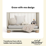 Storkcraft Sorrento 3-in-1 Convertible Crib with Bonus Toddler Guardrail.