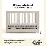 Storkcraft Malta 5-in-1 Convertible Crib with Drawer.