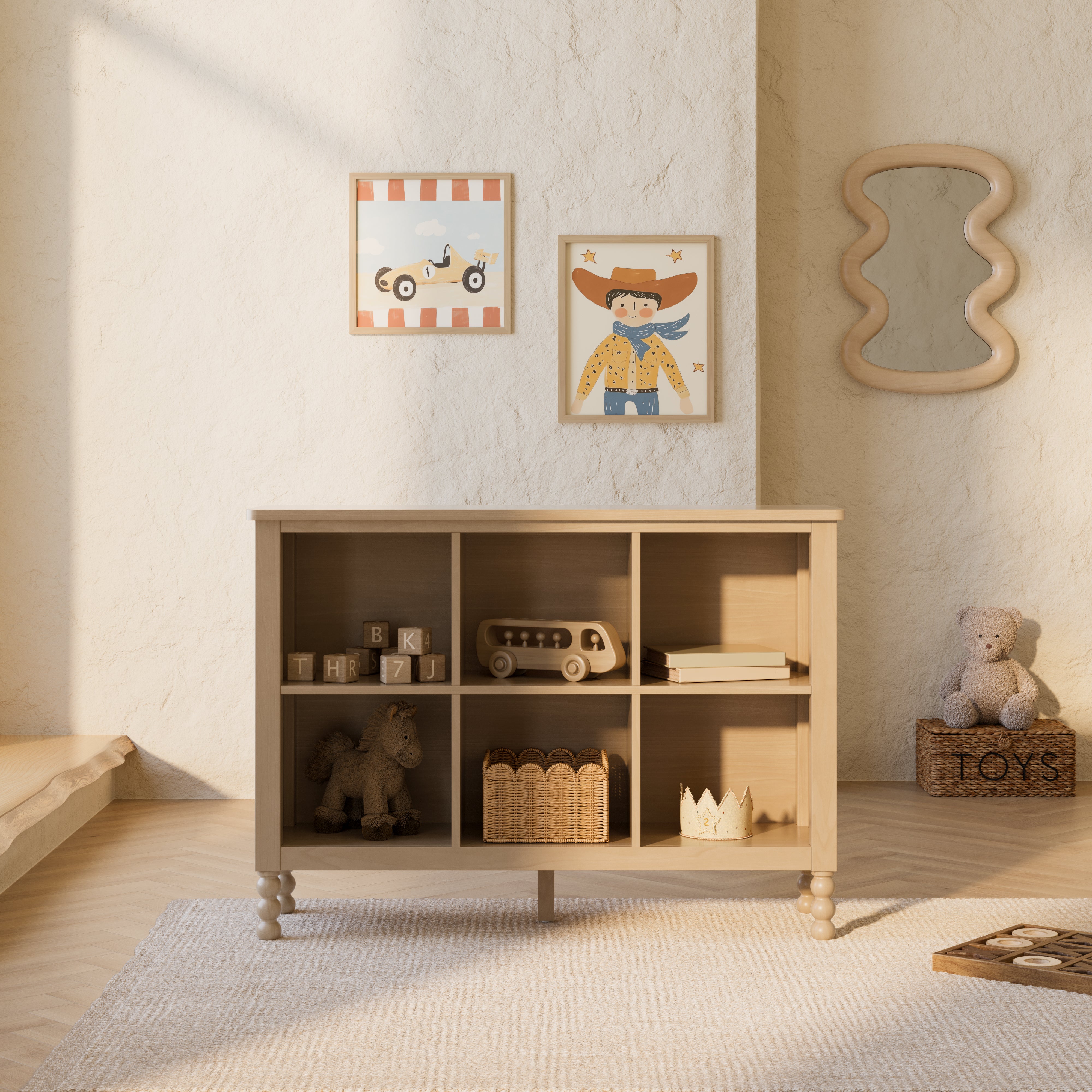 Storkcraft Rio 6 Cube Storage Organizer Bookcase.