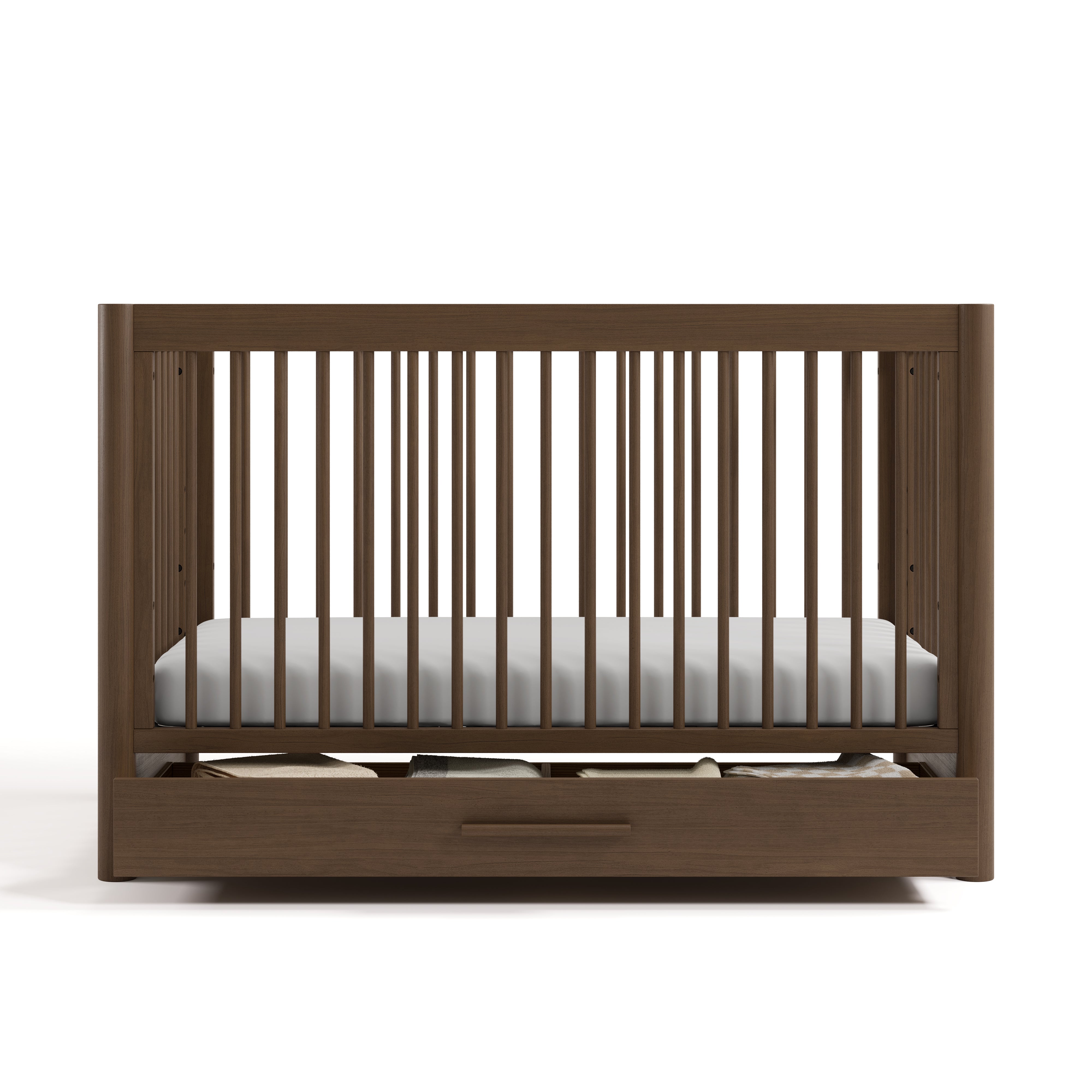 Storkcraft Malta 5-in-1 Convertible Crib with Drawer.