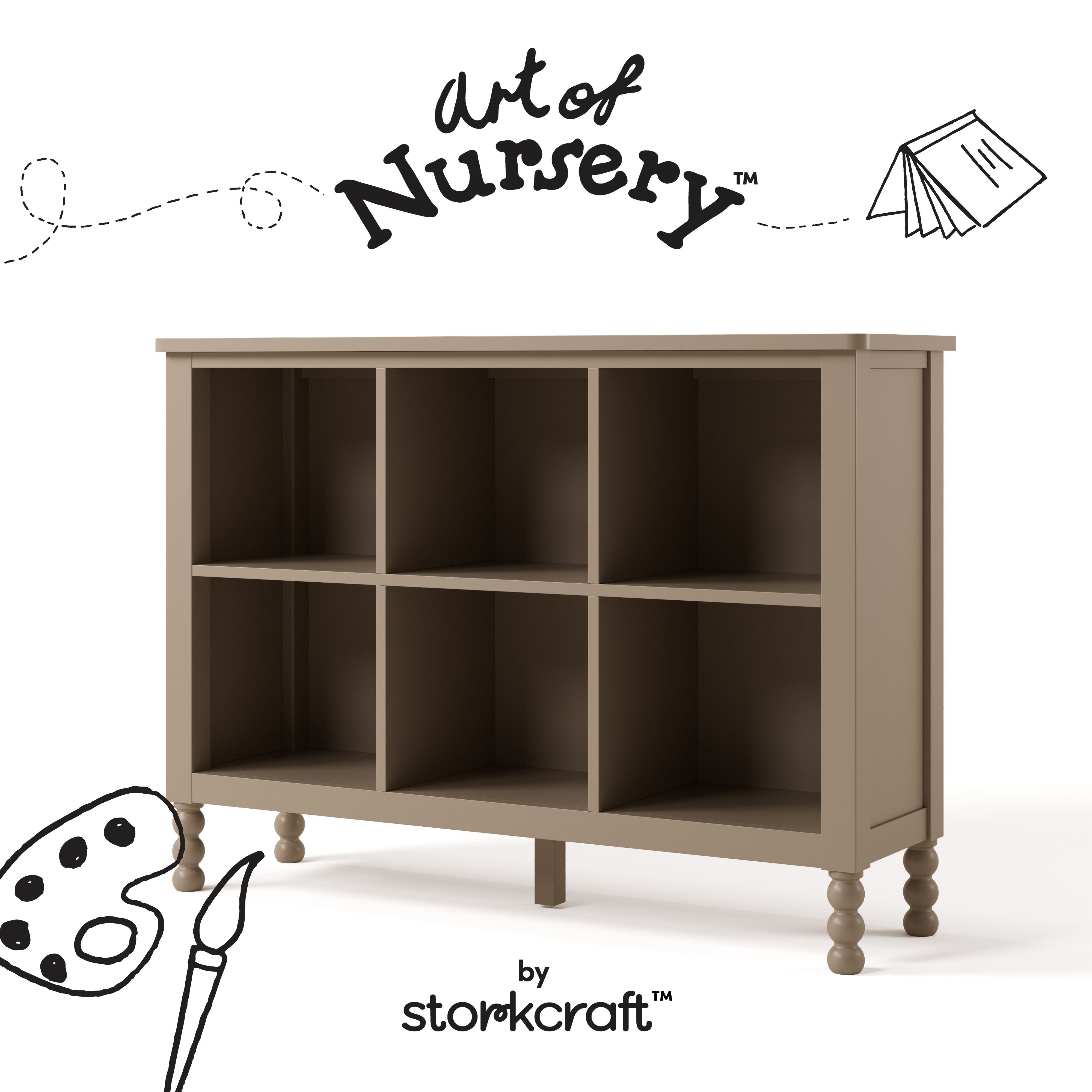 Storkcraft Rio 6 Cube Storage Organizer Bookcase.