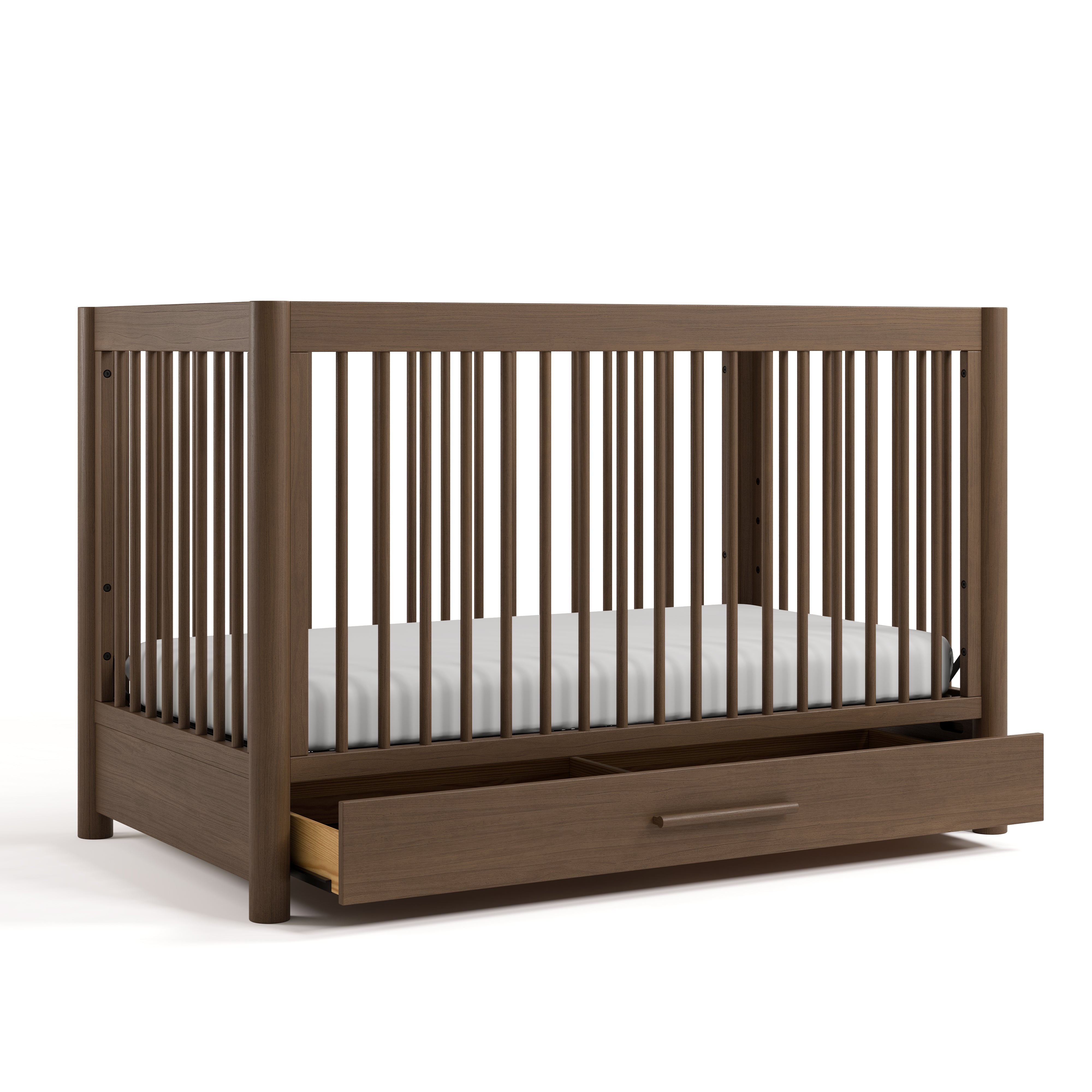 Storkcraft Malta 5-in-1 Convertible Crib with Drawer.