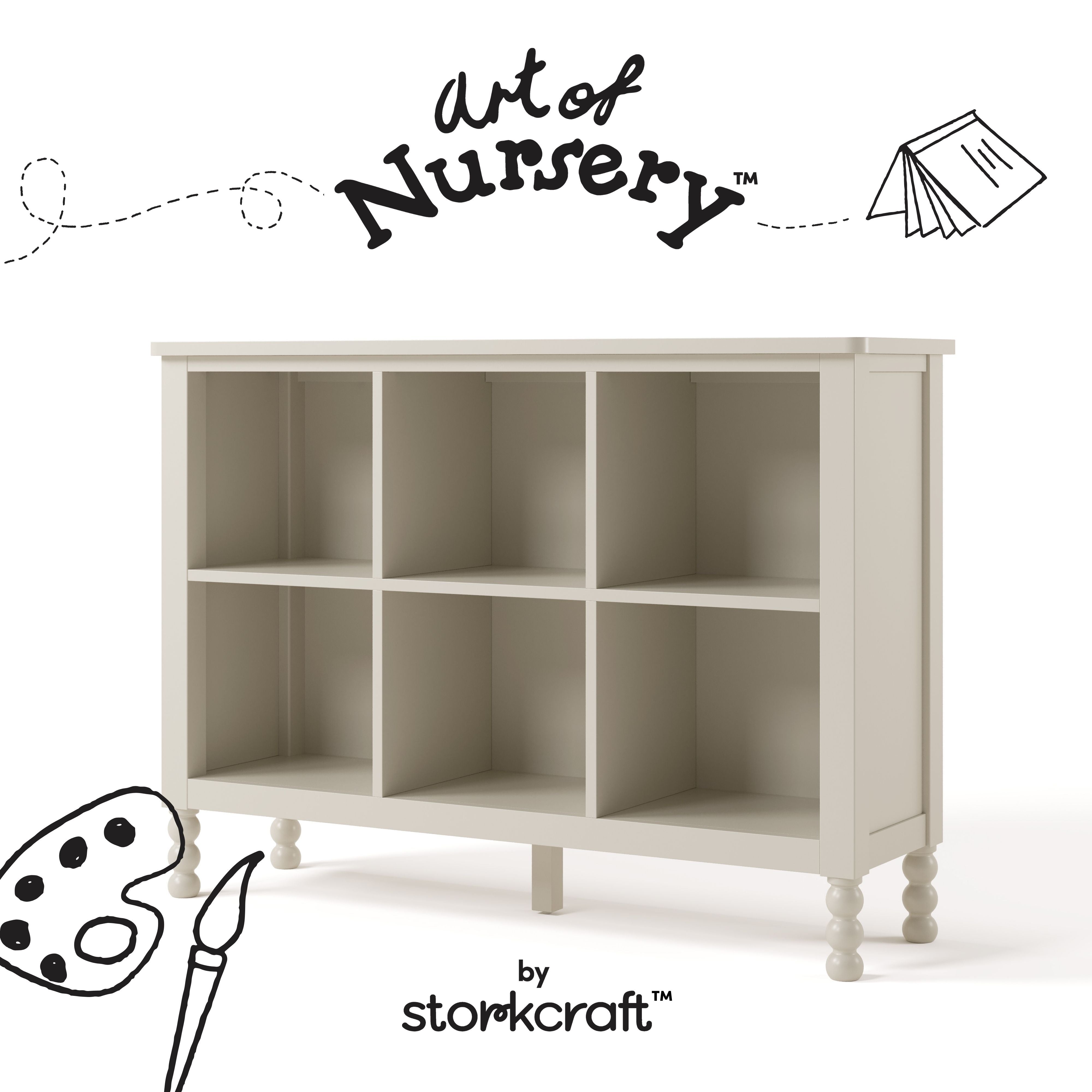 Storkcraft Rio 6 Cube Storage Organizer Bookcase.