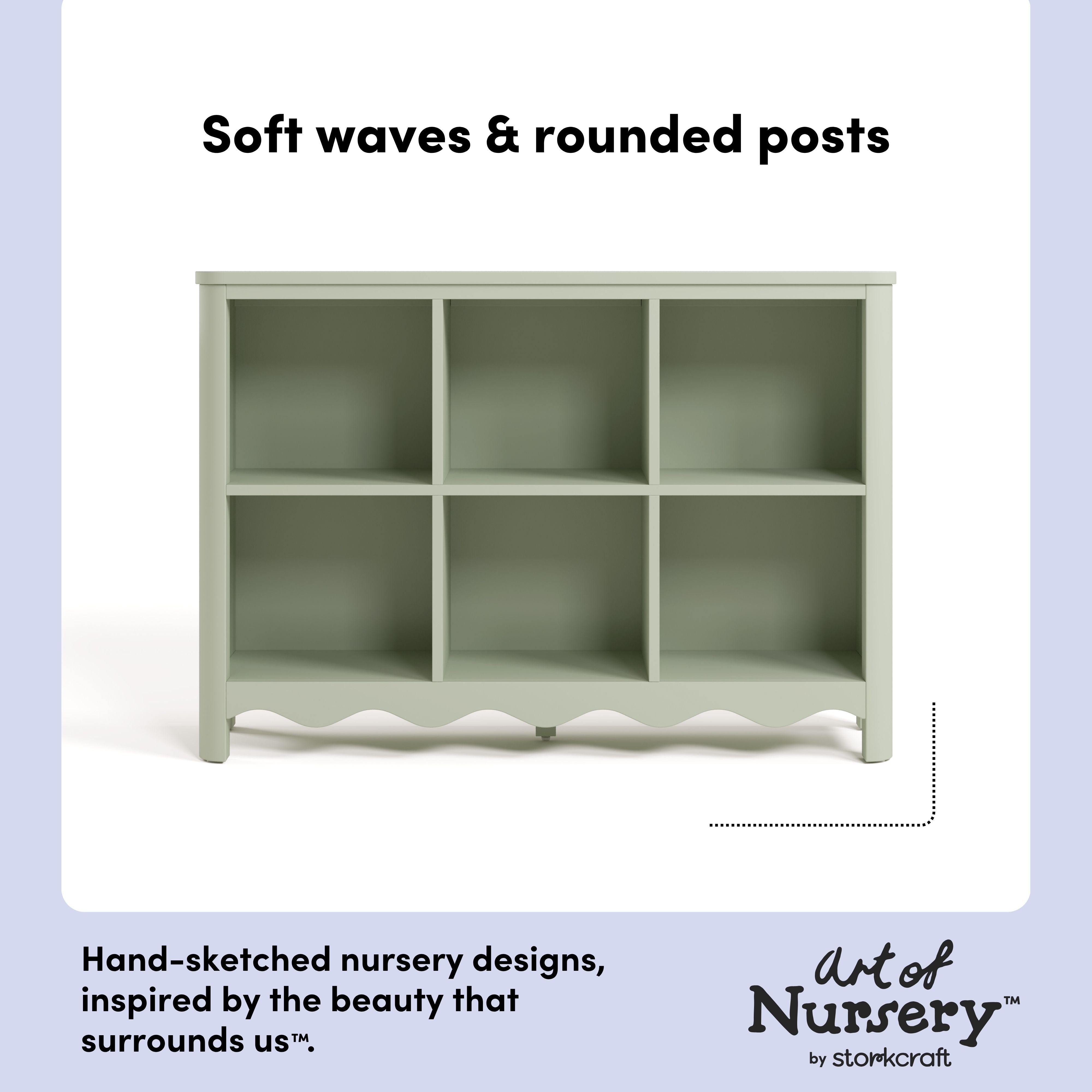Storkcraft Casablanca 6 Cube Organizer Bookcase.