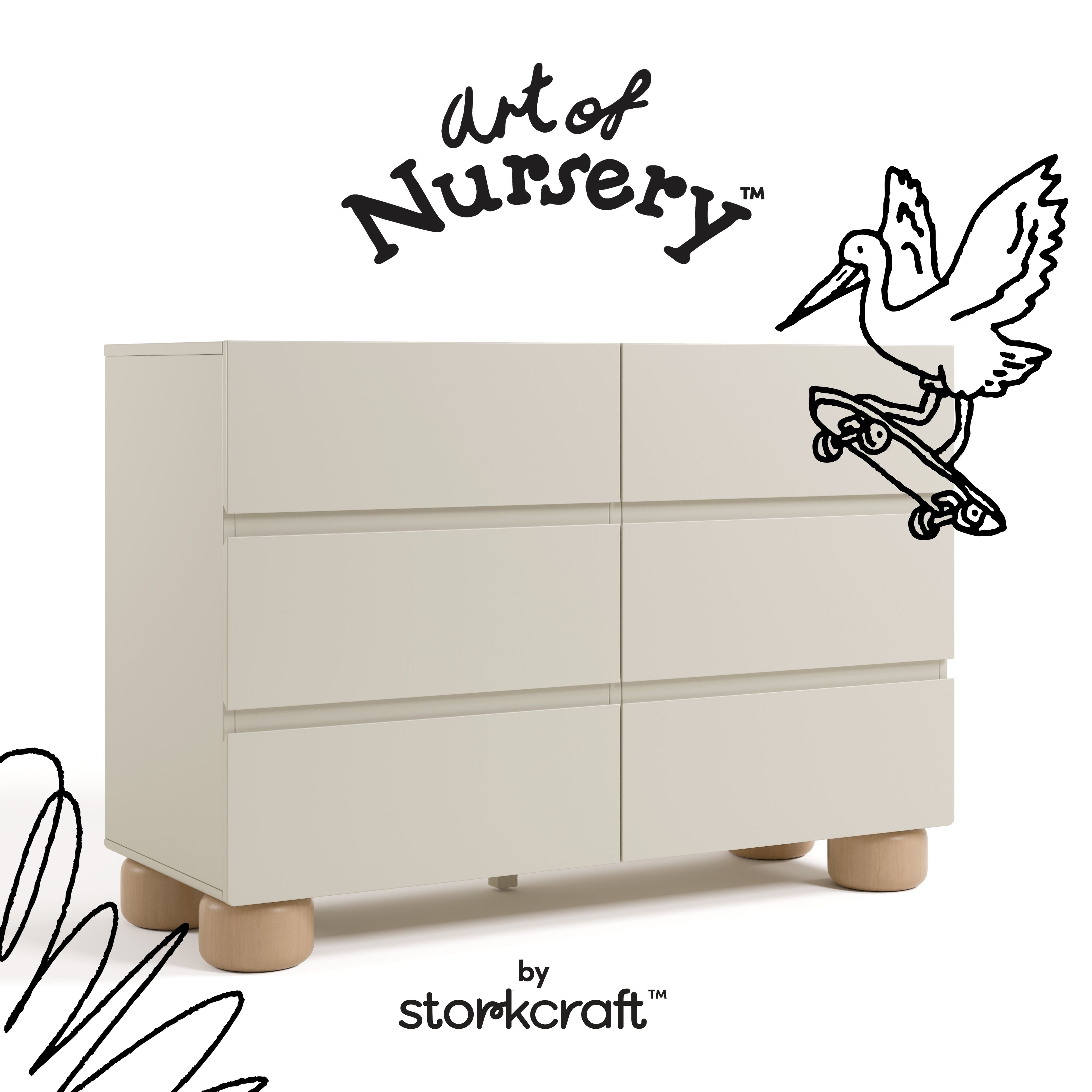 Storkcraft Sorrento 6 Drawer Dresser.