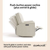 Storkcraft Texas Nursery Power Recliner Swivel Glider.