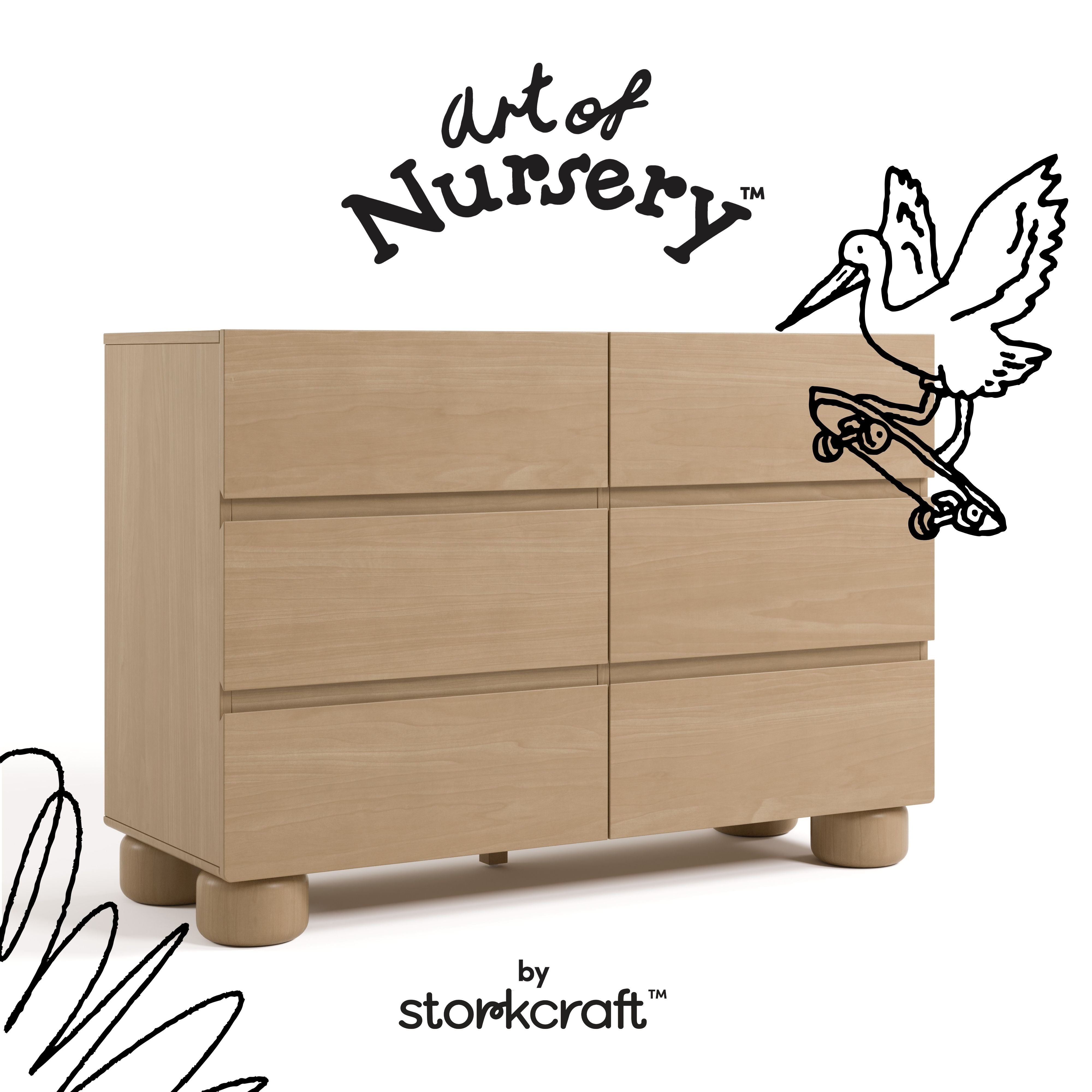 Storkcraft Sorrento 6 Drawer Dresser.