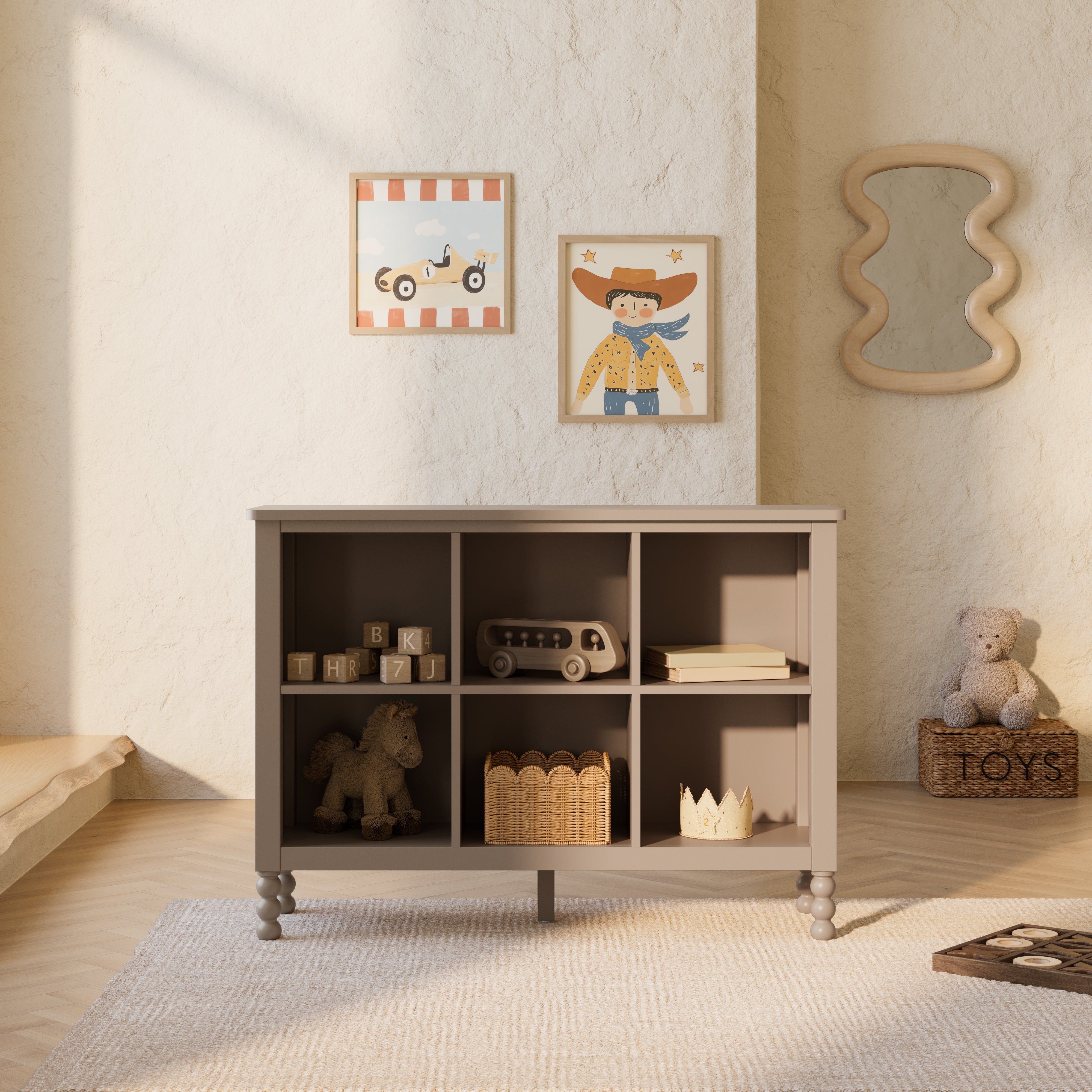 Storkcraft Rio 6 Cube Storage Organizer Bookcase.