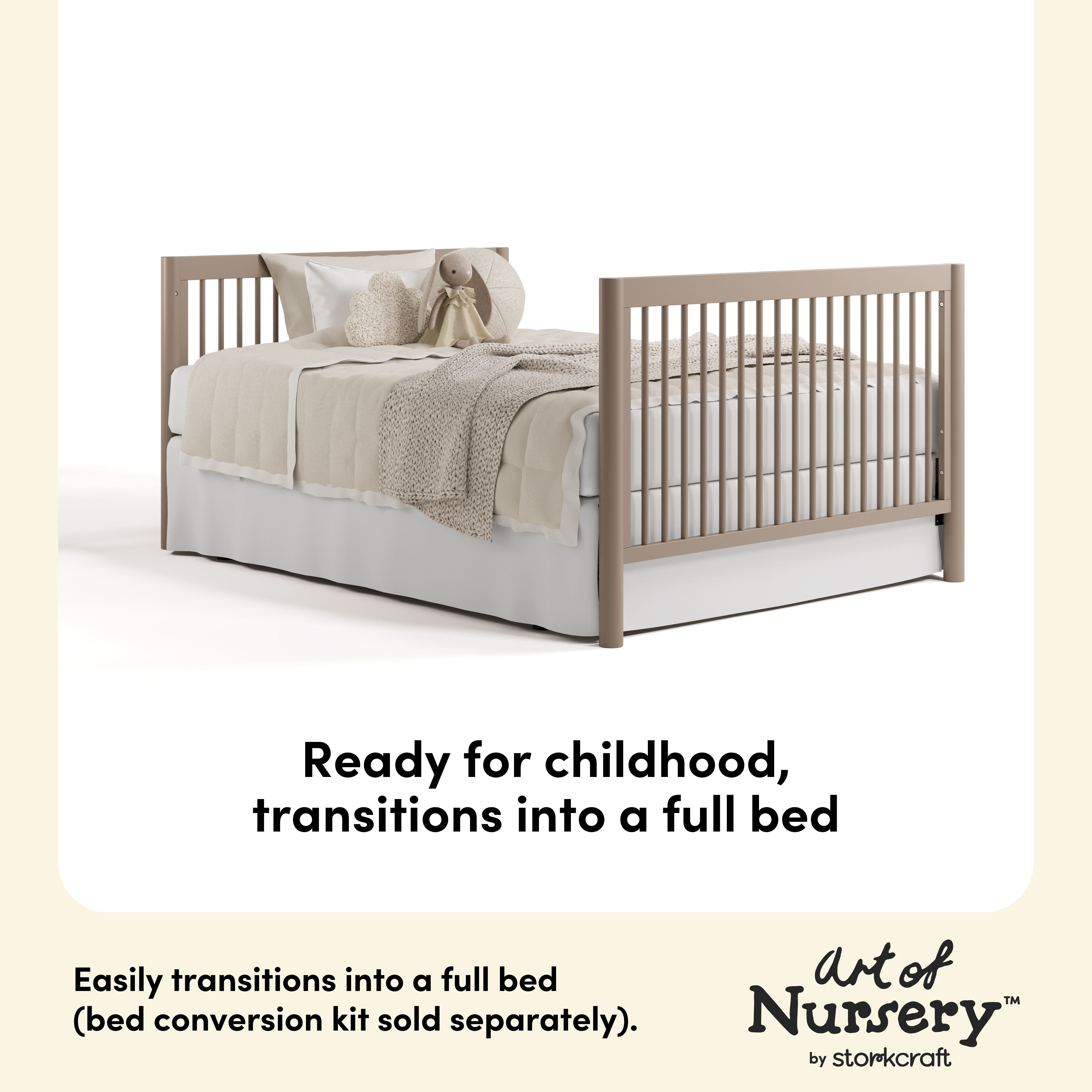 Storkcraft Malta 5-in-1 Convertible Crib with Drawer.